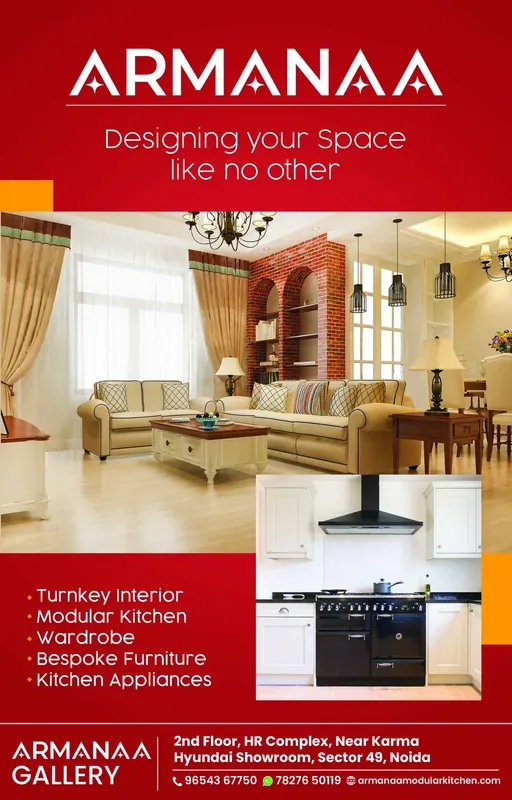 Armanaa Gallery — “Designing your space like no other” — turnkey interiors, 16 × 25