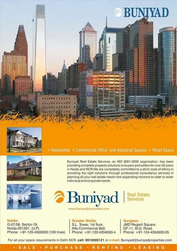 Buniyad Real Estate Services — Sale, purchase, renting and leasing across Delhi NCR