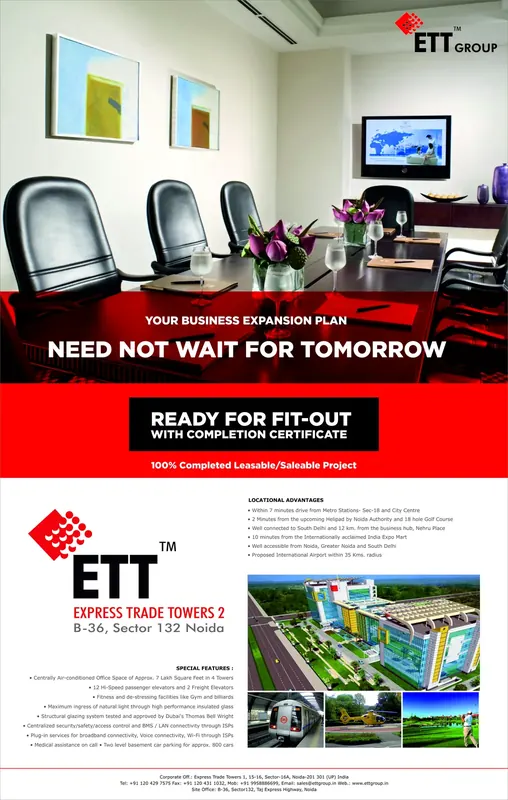 ETT — Express Trade Towers 2 — “Your business expansion plan need not wait for tomorrow”