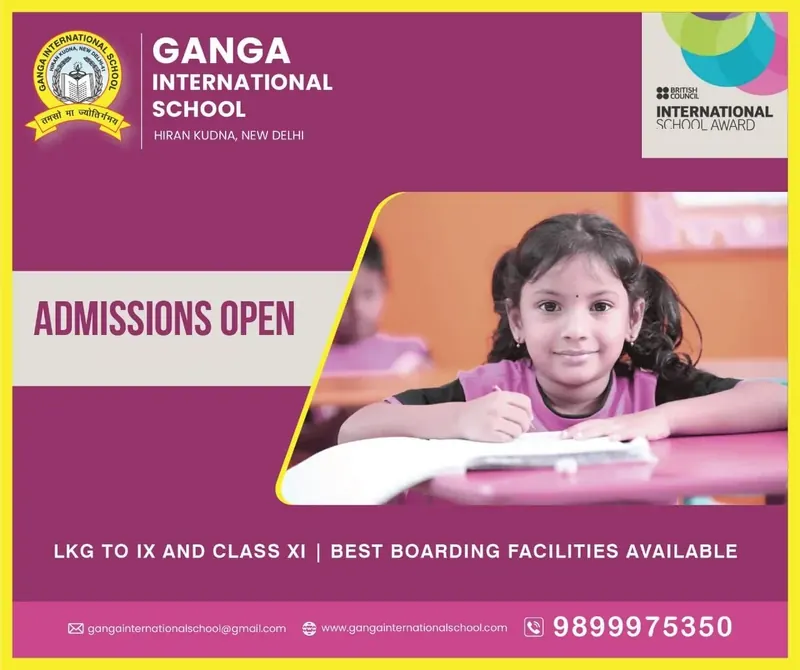 Ganga International School — Admissions open, LKG to IX and Class XI