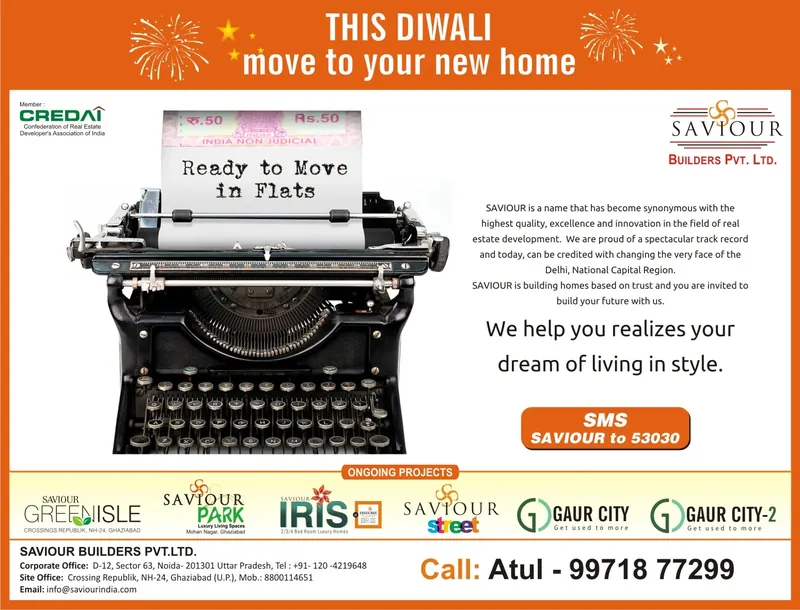 Saviour Builders — “This Diwali, move to your new home”