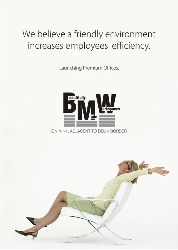 BMW — Beautifully Made Workspaces — “A friendly environment increases employees' efficiency” — premium offices on NH-1