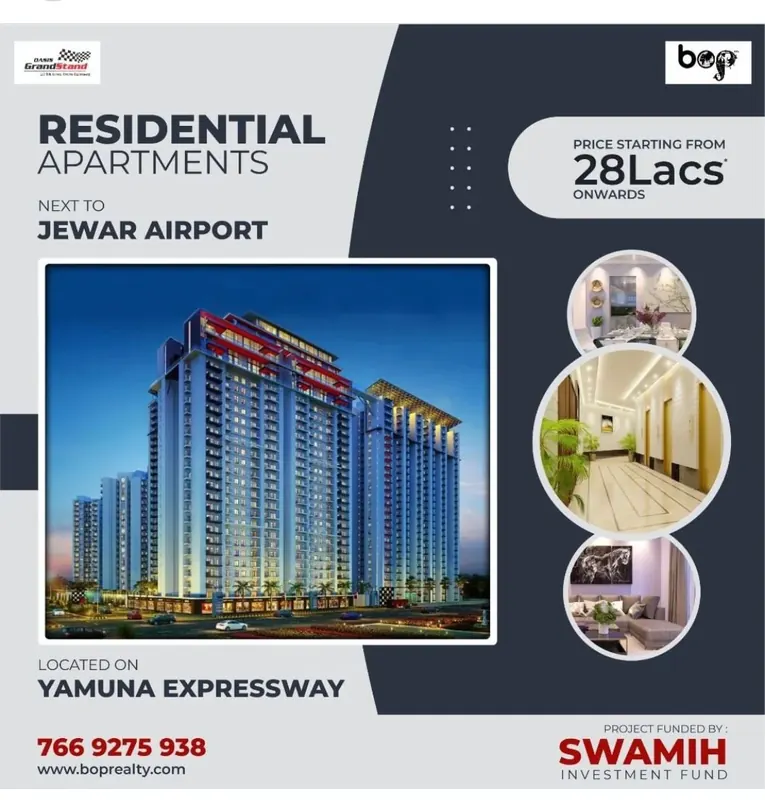 BOP Realty — Residential apartments next to Jewar Airport, from ₹28 lacs — social post