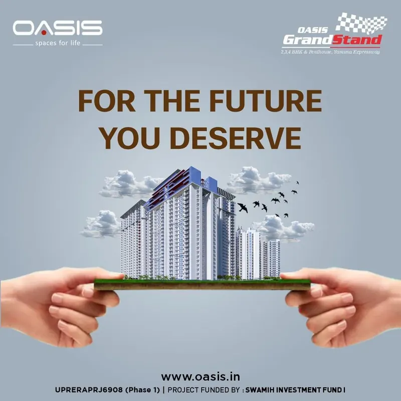 Oasis — Grand Stand — “For the future you deserve” — social post