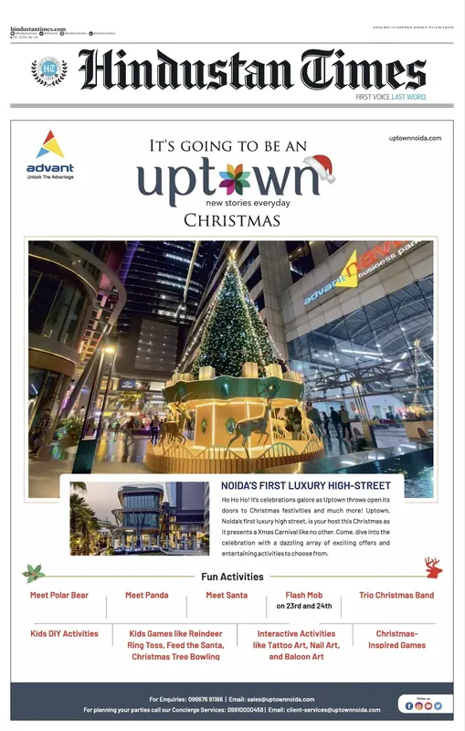 Advant — Uptown — Jacket, Delhi Times — Christmas jacket, front & back