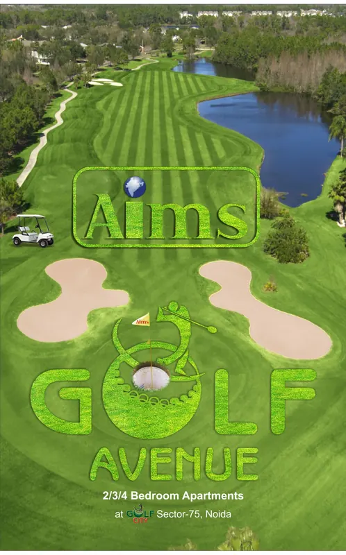 Aims — Golf Avenue — Jacket, Hindustan Times — 2/3/4 bedroom apartments, Sector 75, Noida — jacket front & inside