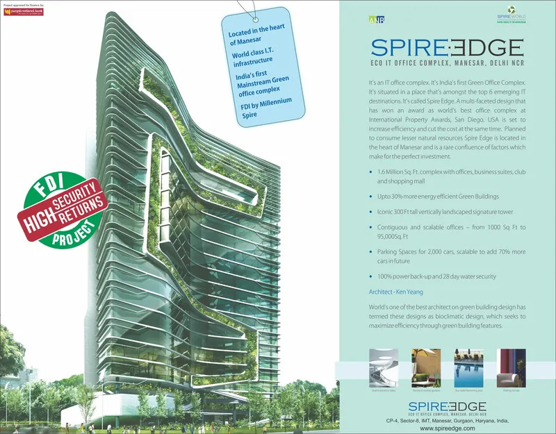 Spire Edge — Half page, The Times of India — Eco IT office complex, Manesar