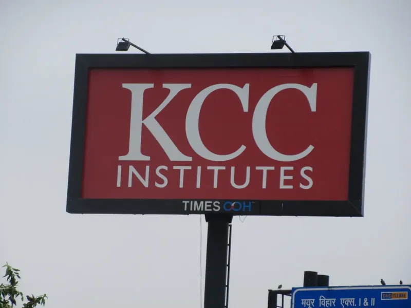 KCC Institutes — Times OOH site near Mayur Vihar — site photo