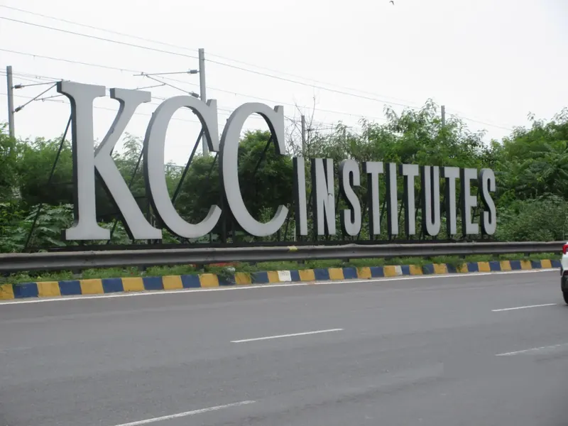 KCC Institutes — Standing letters beside the DND Flyway — site photo