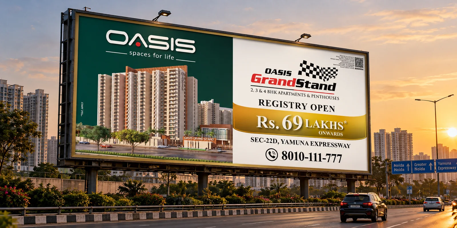 Oasis — Grand Stand — Registry open, Yamuna Expressway