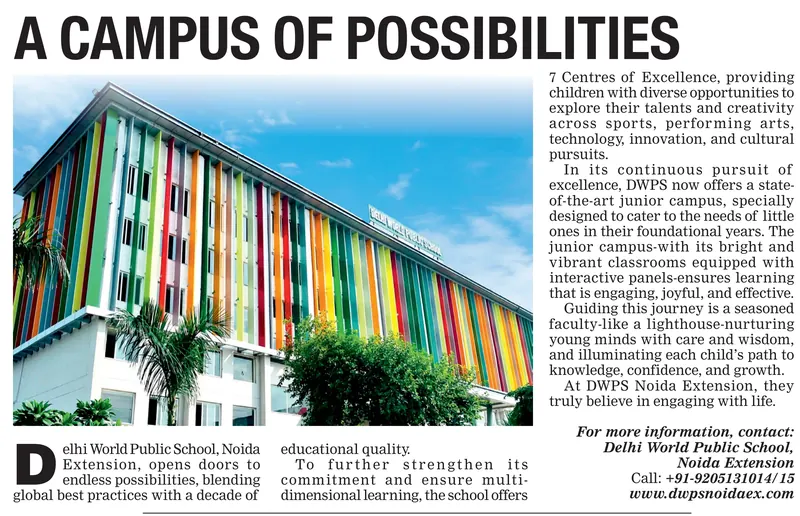 Delhi World Public School, Noida Extension — “A campus of possibilities” — school feature